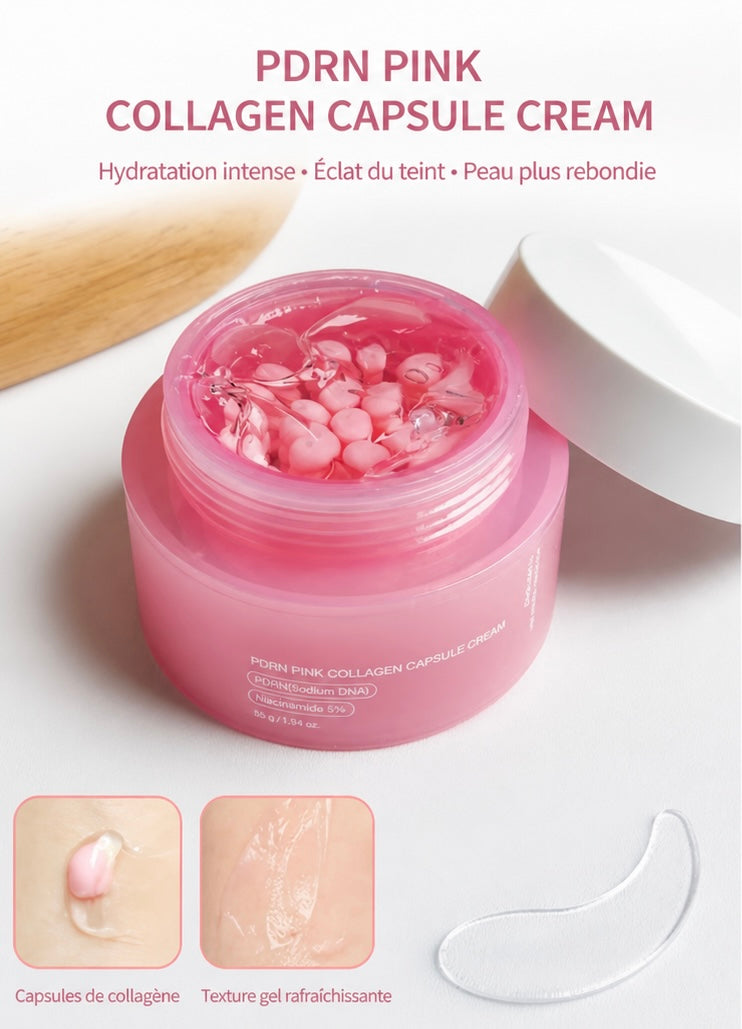 Crème Coréenne PDRN Pink Collagen Capsule Cream – Niacinamide 5%